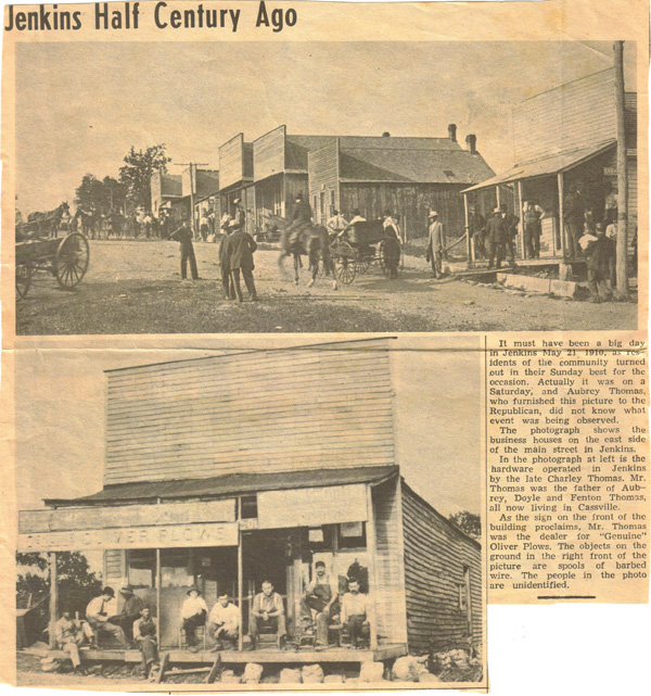 Jenkins Store newspaper clipping